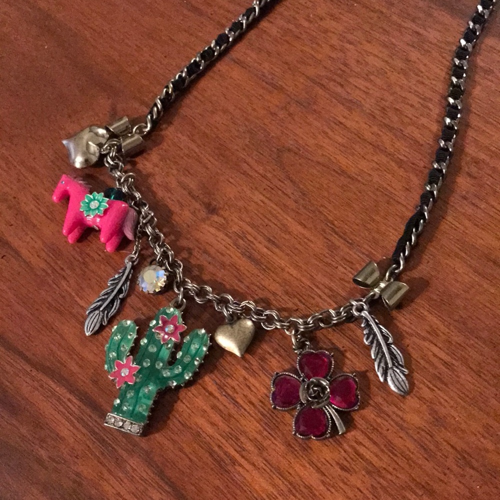 Betsy Johnson charm necklace